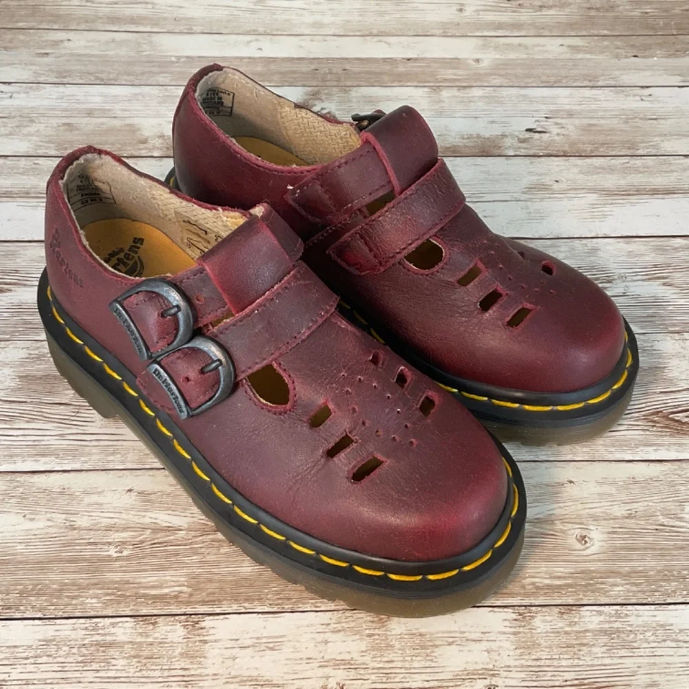SALE‼️DR MARTENS KIDS COLLECTION OXFORDS CLASSIC MARY JANE 2 BUCKLE STRAP 13 EUC